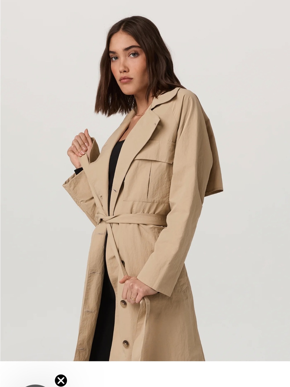 NWT Vuori Rhodes Trench Coat Khaki - Picture 6 of 8